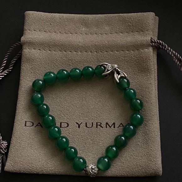 DAVID YURMAN Women's Green Onyx Spiritual Bead Bracelet $395 NEW DAVID YURMAN Women's Green Onyx Spiritual Bead Bracelet $395 NEW